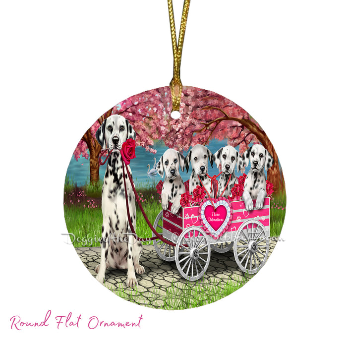 Mother's Day Gift Basket Dalmatian Dogs Blanket, Pillow, Coasters, Magnet, Coffee Mug and Ornament