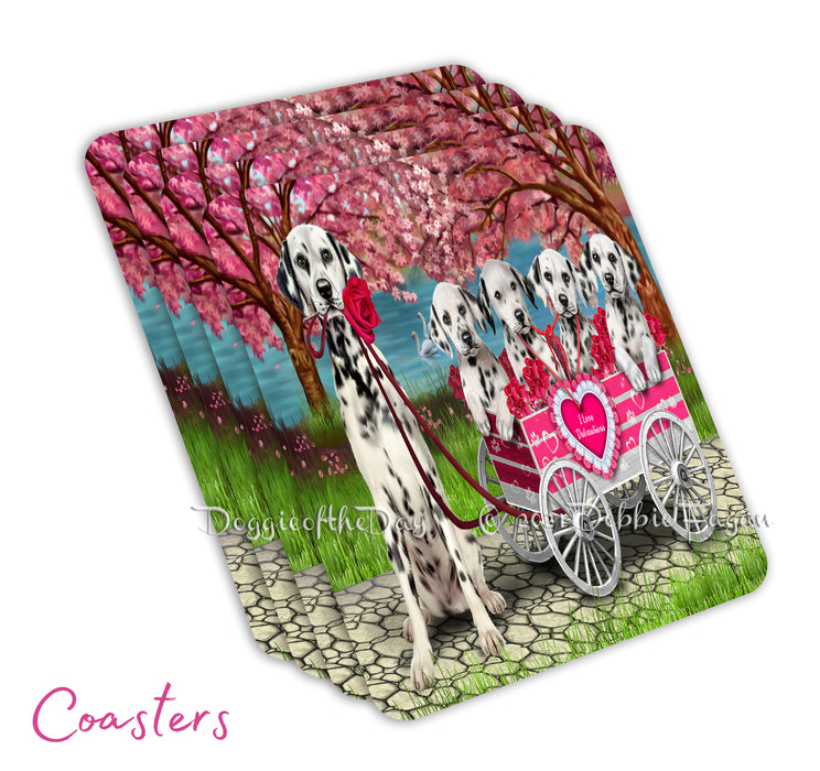 Mother's Day Gift Basket Dalmatian Dogs Blanket, Pillow, Coasters, Magnet, Coffee Mug and Ornament