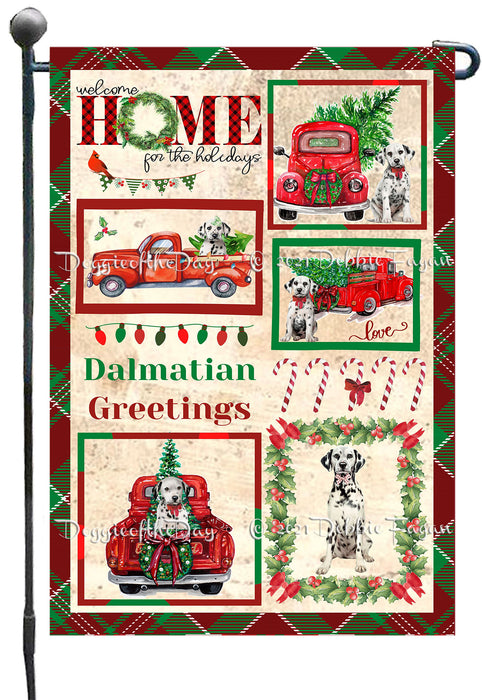 Welcome Home for Christmas Holidays Dalmatian Dogs Garden Flag GFLG67004