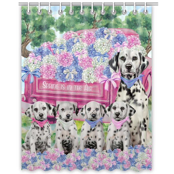 Dalmatian Shower Curtain: Explore a Variety of Designs, Custom, Personalized, Waterproof Bathtub Curtains for Bathroom with Hooks, Gift for Dog and Pet Lovers