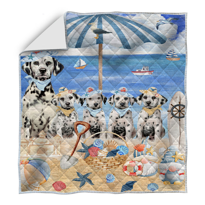 Dalmatian Bedding Quilt, Bedspread Coverlet Quilted, Explore a Variety of Designs, Custom, Personalized, Pet Gift for Dog Lovers
