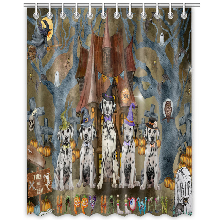 Dalmatian Shower Curtain: Explore a Variety of Designs, Custom, Personalized, Waterproof Bathtub Curtains for Bathroom with Hooks, Gift for Dog and Pet Lovers