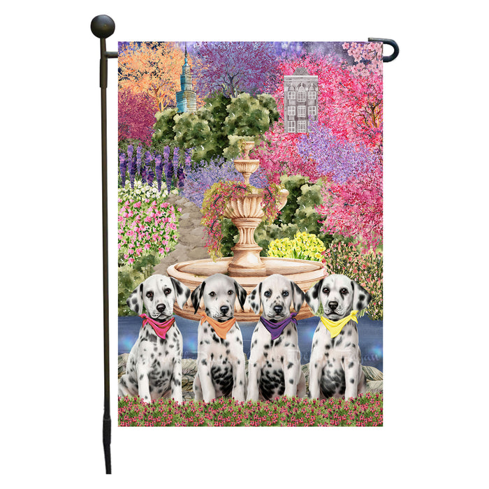 Dalmatian Dogs Garden Flag: Explore a Variety of Designs, Weather Resistant, Double-Sided, Custom, Personalized, Outside Garden Yard Decor, Flags for Dog and Pet Lovers
