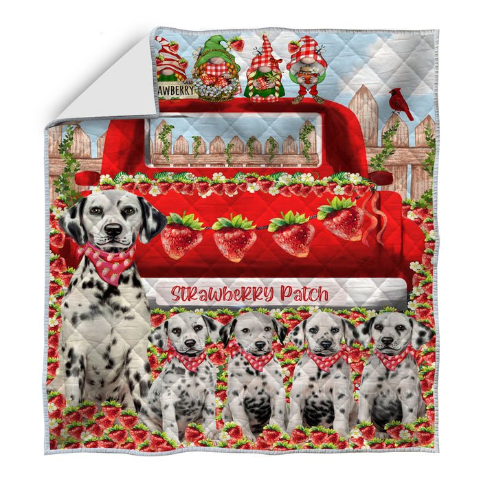 Dalmatian Bedspread Quilt, Bedding Coverlet Quilted, Explore a Variety of Designs, Personalized, Custom, Dog Gift for Pet Lovers