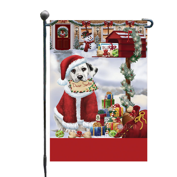 Personalized Happy Holidays Mailbox Dalmation Dog Christmas Custom Garden Flags GFLG-DOTD-A59930