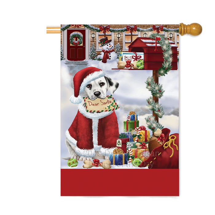 Personalized Happy Holidays Mailbox Dalmation Dog Christmas Custom House Flag FLG-DOTD-A59986