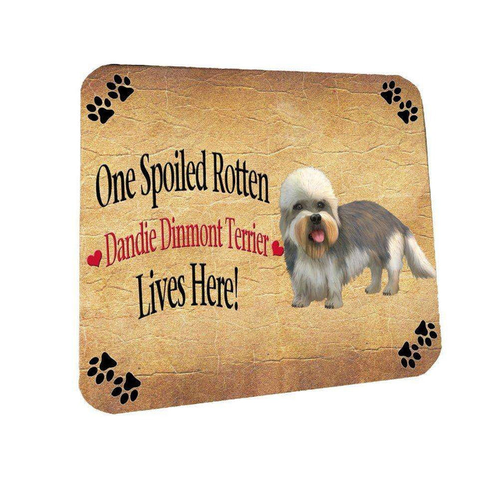 Dandie Dinmont Terrier Spoiled Rotten Dog Coasters Set of 4