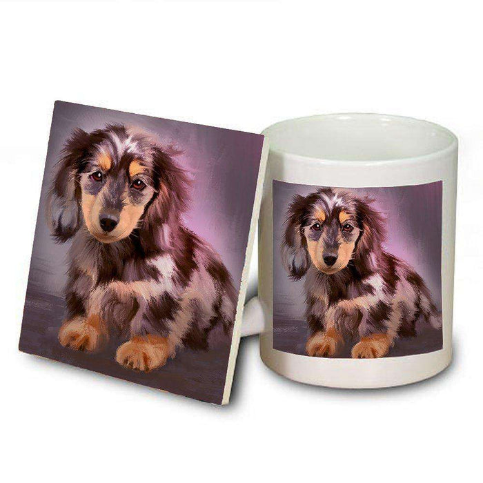 Dapple Dachshund Dog Mug and Coaster Set