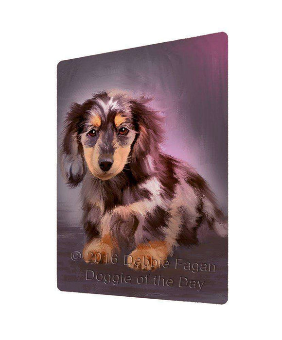 Dapple Dachshund Dog Tempered Cutting Board