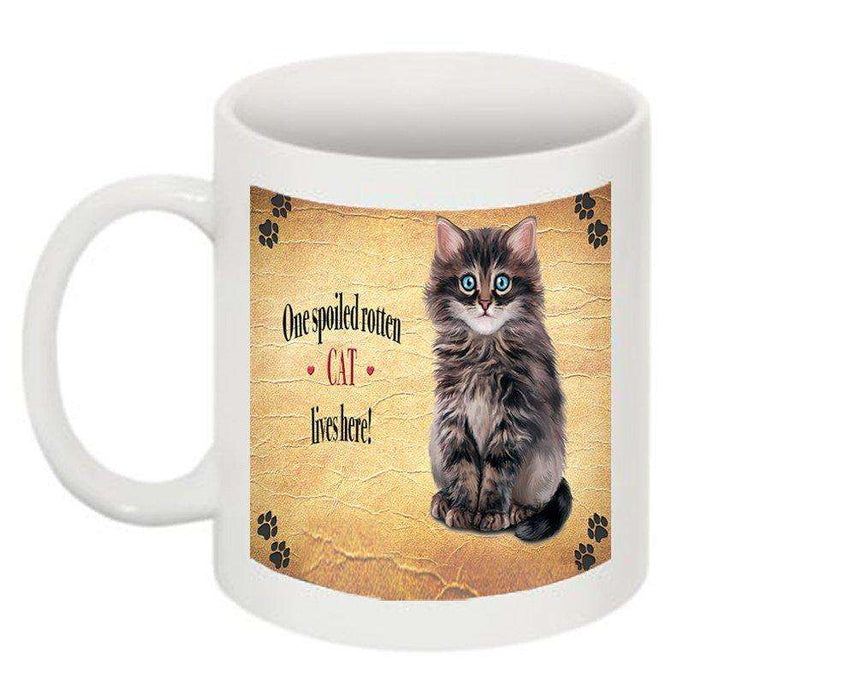 Dark Grey Spoiled Rotten Cat Mug