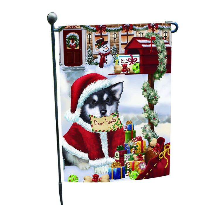 Dear Santa Mailbox Christmas Letter Alaskan Malamute Dog Garden Flag