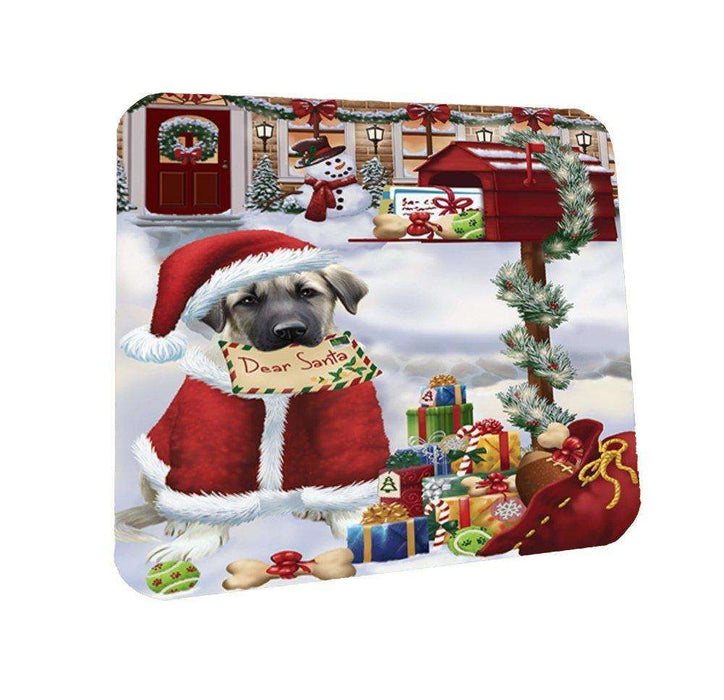 Dear Santa Mailbox Christmas Letter Anatolian Shepherds Dog Coasters Set of 4