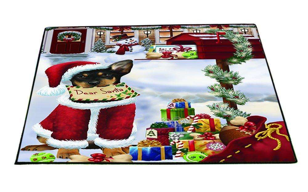 Dear Santa Mailbox Christmas Letter Australian Kelpies Dog Indoor/Outdoor Floormat