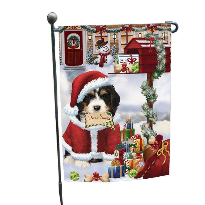 Dear Santa Mailbox Christmas Letter Bernedoodle Dog Garden Flag