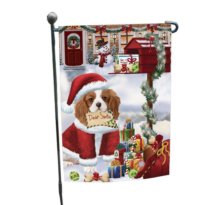 Dear Santa Mailbox Christmas Letter Cavalier King Charles Spaniel Dog Garden Flag