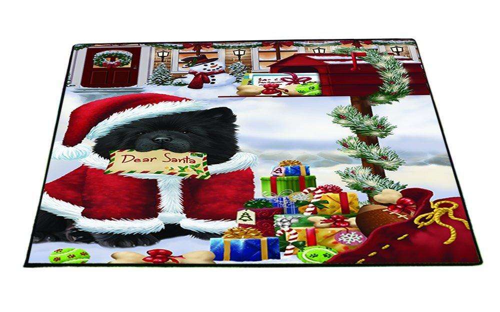 Dear Santa Mailbox Christmas Letter Chow Chow Dog Indoor/Outdoor Floormat
