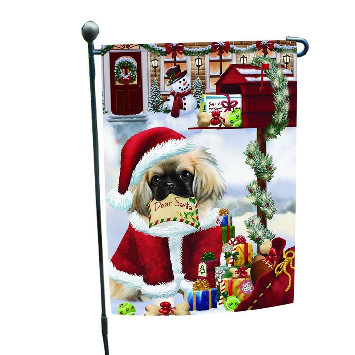 Dear Santa Mailbox Christmas Letter Pekingese Dog Garden Flag