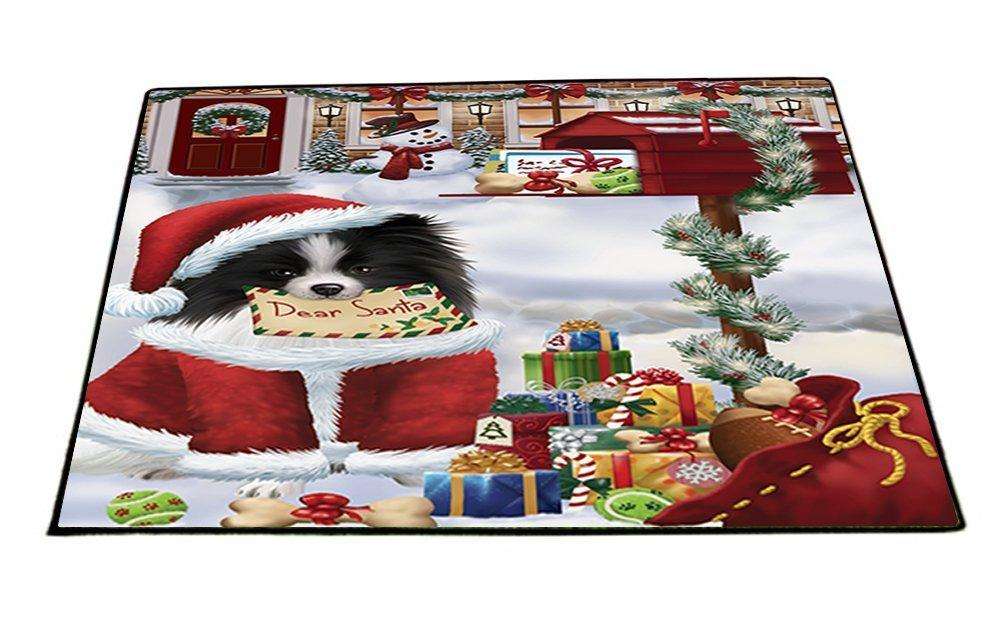 Dear Santa Mailbox Christmas Letter Pomeranians Dog Indoor/Outdoor Floormat