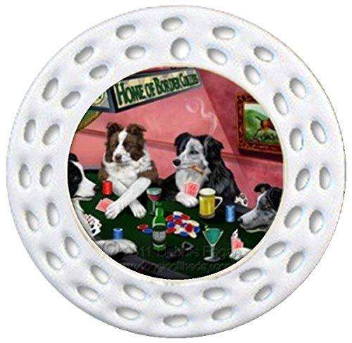 Details about Border Collie Christmas Holiday Ornament 4 Dogs Playing Poker