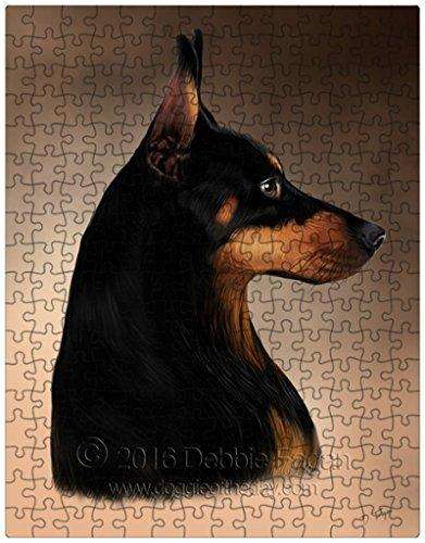 Doberman Dog Art Portrait Print 300 Pc. Puzzle with Photo Tin