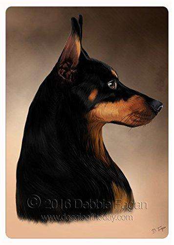 Doberman Dog Art Portrait Print Large Cutting Board