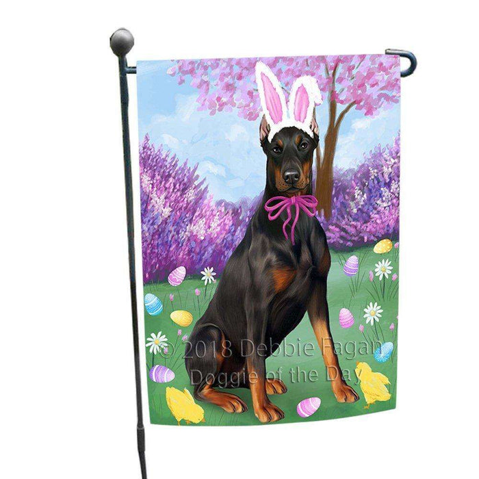 Doberman Pinscher Dog Easter Holiday Garden Flag GFLG49048