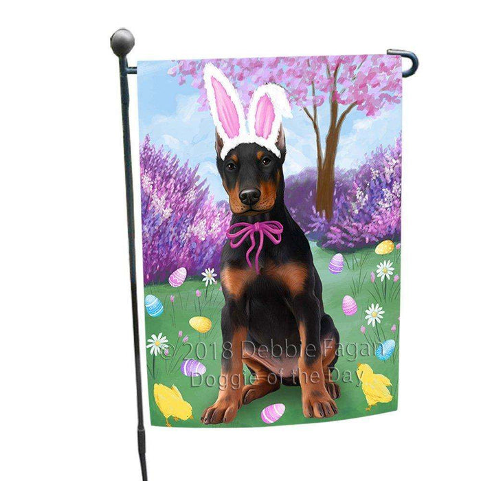 Doberman Pinscher Dog Easter Holiday Garden Flag GFLG49050