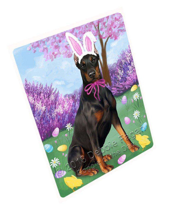 Doberman Pinscher Dog Easter Holiday Large Refrigerator / Dishwasher Magnet RMAG54570