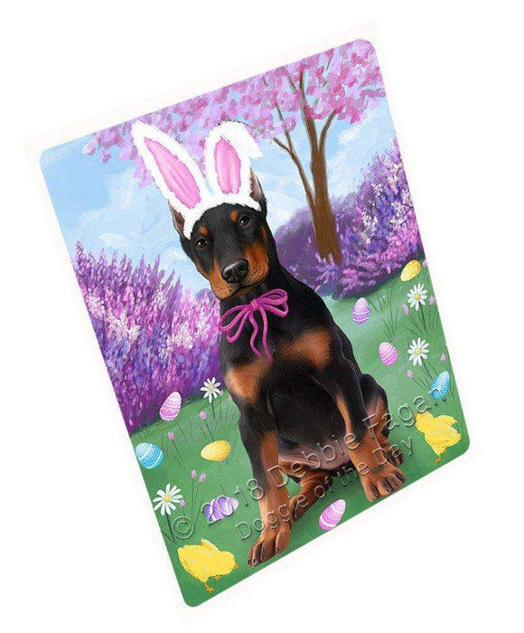 Doberman Pinscher Dog Easter Holiday Magnet Mini (3.5" x 2") MAG51291
