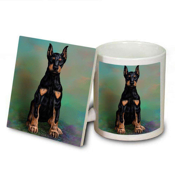 Doberman Pinscher Dog Mug and Coaster Set