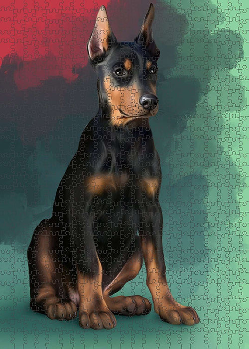Doberman Pinscher Dog Puzzle with Photo Tin PUZL1572