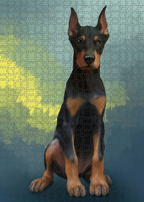 Doberman Pinscher Dog Puzzle with Photo Tin PUZL1575