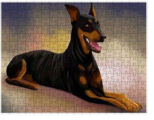 Doberman Pinscher Dog Puzzle with Photo Tin