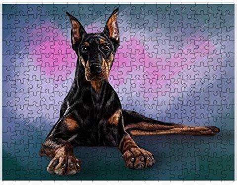 Doberman Pinscher Dog Puzzle with Photo Tin