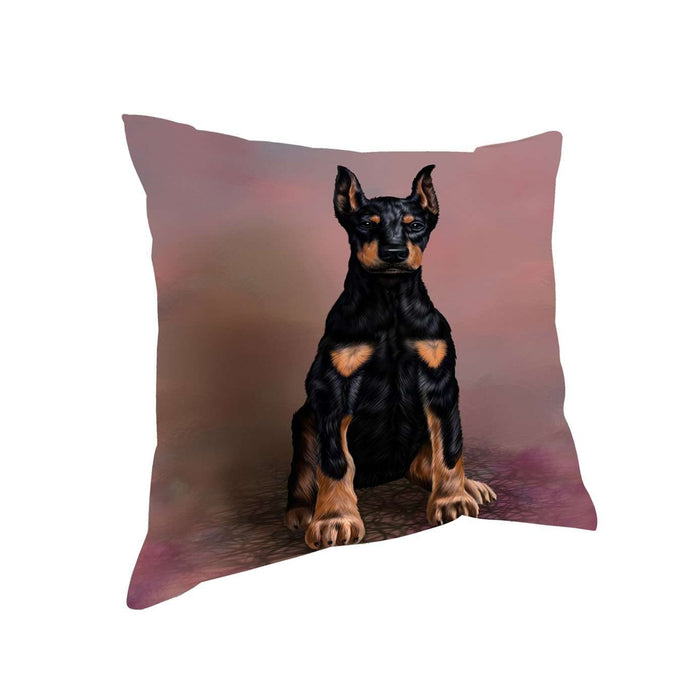 Doberman Pinscher Dog Throw Pillow