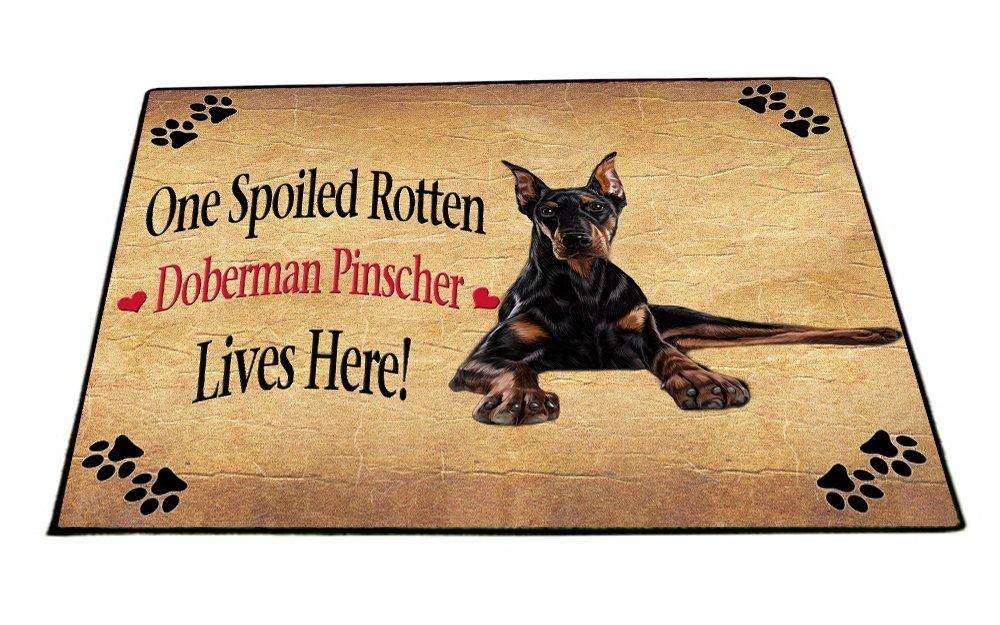 Doberman Pinscher Spoiled Rotten Dog Indoor/Outdoor Floormat