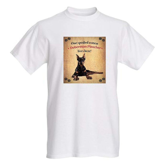 Doberman Pinscher Spoiled Rotten Dog T-Shirt