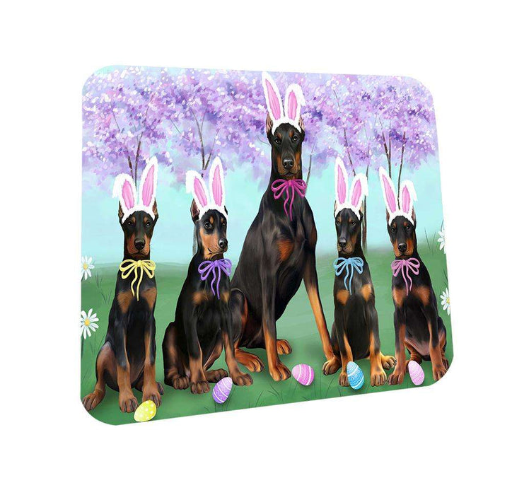 Doberman Pinschers Dog Easter Holiday Coasters Set of 4 CST49099
