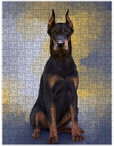 Doberman Pinschers Dog Puzzle with Photo Tin D088