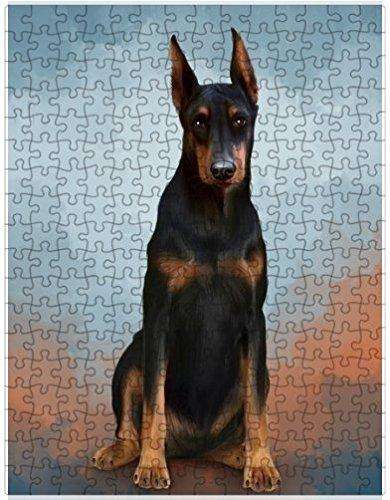 Doberman Pinschers Dog Puzzle with Photo Tin D090