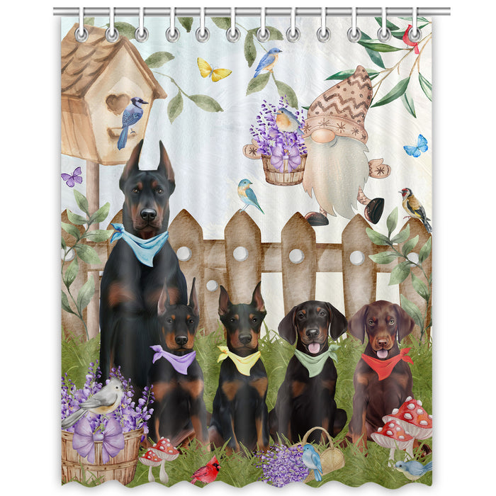 Doberman Pinscher Shower Curtain: Explore a Variety of Designs, Custom, Personalized, Waterproof Bathtub Curtains for Bathroom with Hooks, Gift for Dog and Pet Lovers