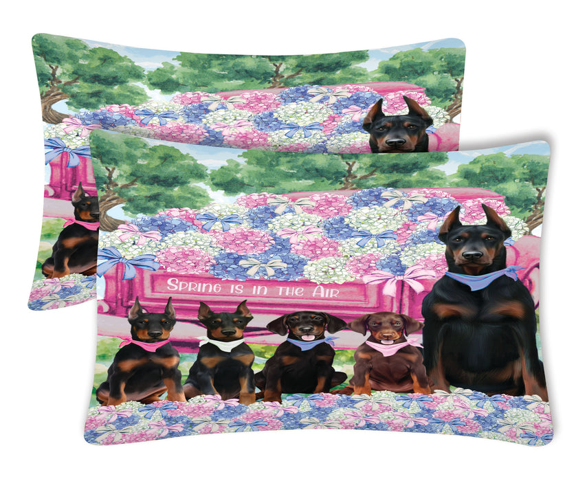 Doberman Pinscher Pillow Case: Explore a Variety of Personalized Designs, Custom, Soft and Cozy Pillowcases Set of 2, Pet & Dog Gifts
