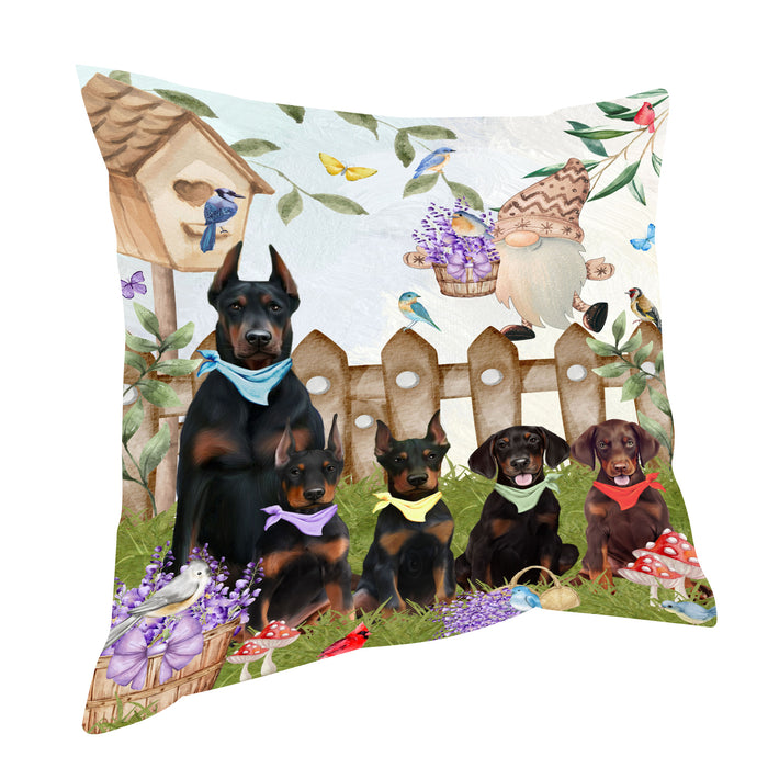 Doberman Pinscher Pillow, Cushion Throw Pillows for Sofa Couch Bed, Explore a Variety of Designs, Custom, Personalized, Dog and Pet Lovers Gift