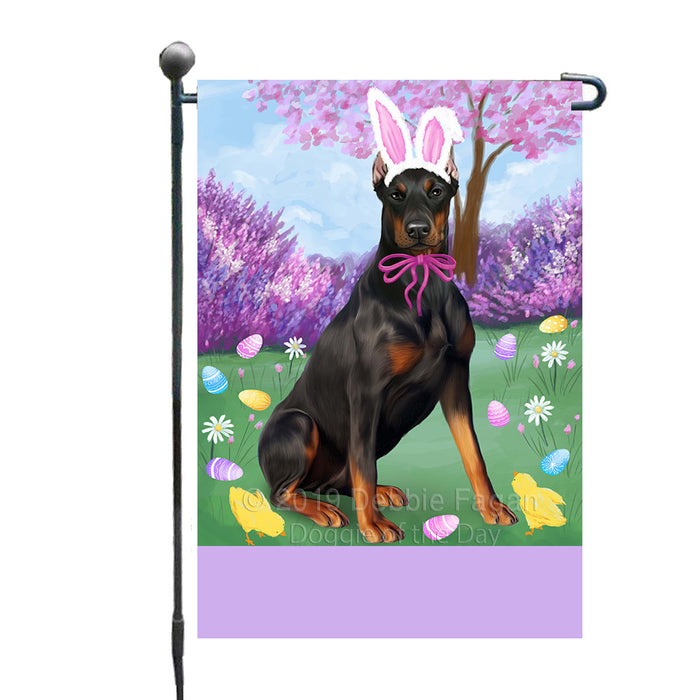 Personalized Easter Holiday Doberman Dog Custom Garden Flags GFLG-DOTD-A58856