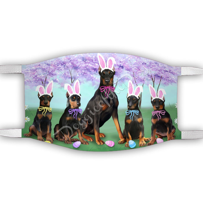 Easter Holiday Doberman Dogs Face Mask FM49599