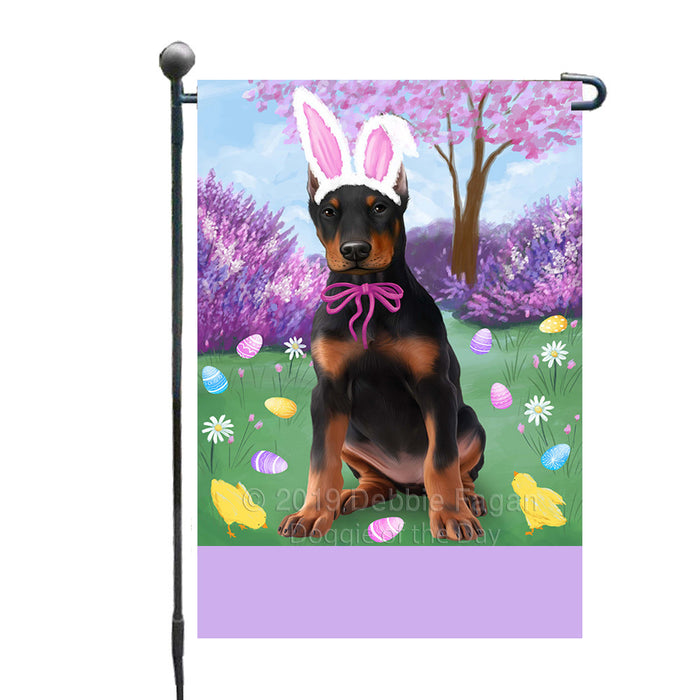 Personalized Easter Holiday Doberman Dog Custom Garden Flags GFLG-DOTD-A58858
