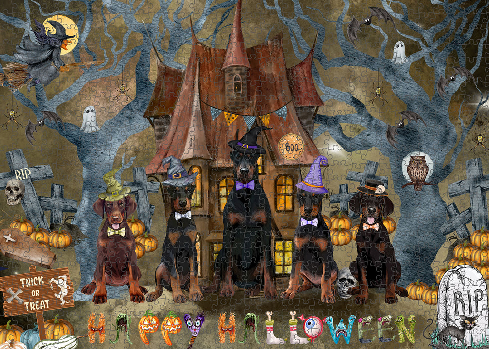 Doberman Pinscher Jigsaw Puzzle: Explore a Variety of Designs, Interlocking Halloween Puzzles for Adult, Custom, Personalized, Pet Gift for Dog Lovers