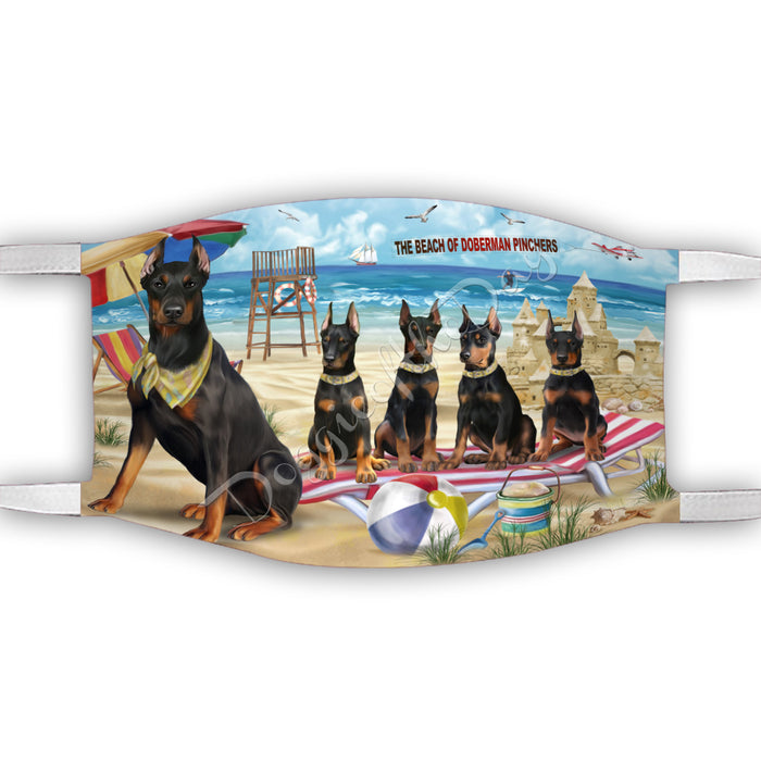 Pet Friendly Beach Doberman Dogs Face Mask FM49098