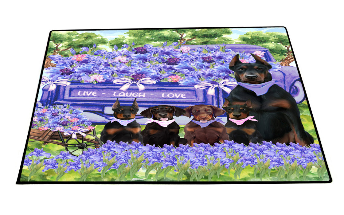 Doberman Pinscher Floor Mat: Explore a Variety of Designs, Custom, Personalized, Anti-Slip Door Mats for Indoor and Outdoor, Gift for Dog and Pet Lovers