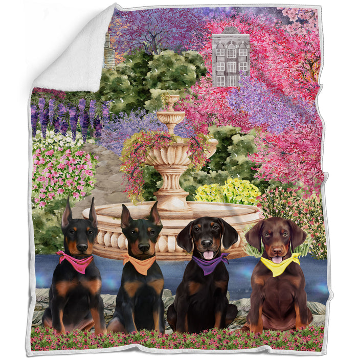Doberman Pinscher Blanket: Explore a Variety of Designs, Cozy Sherpa, Fleece and Woven, Custom, Personalized, Gift for Dog and Pet Lovers